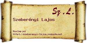 Szeberényi Lajos névjegykártya