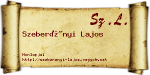 Szeberényi Lajos névjegykártya