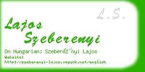 lajos szeberenyi business card